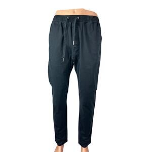 Zanerobe Men's Black Tapered Athletic Activewear Trousers Jogger Sweat Pants 36